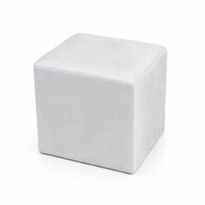 Pouf beige in velluto